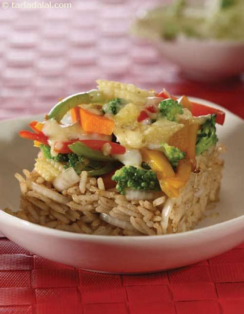 Roasted Vegetables with Brown Rice recipe, Italian Recipes