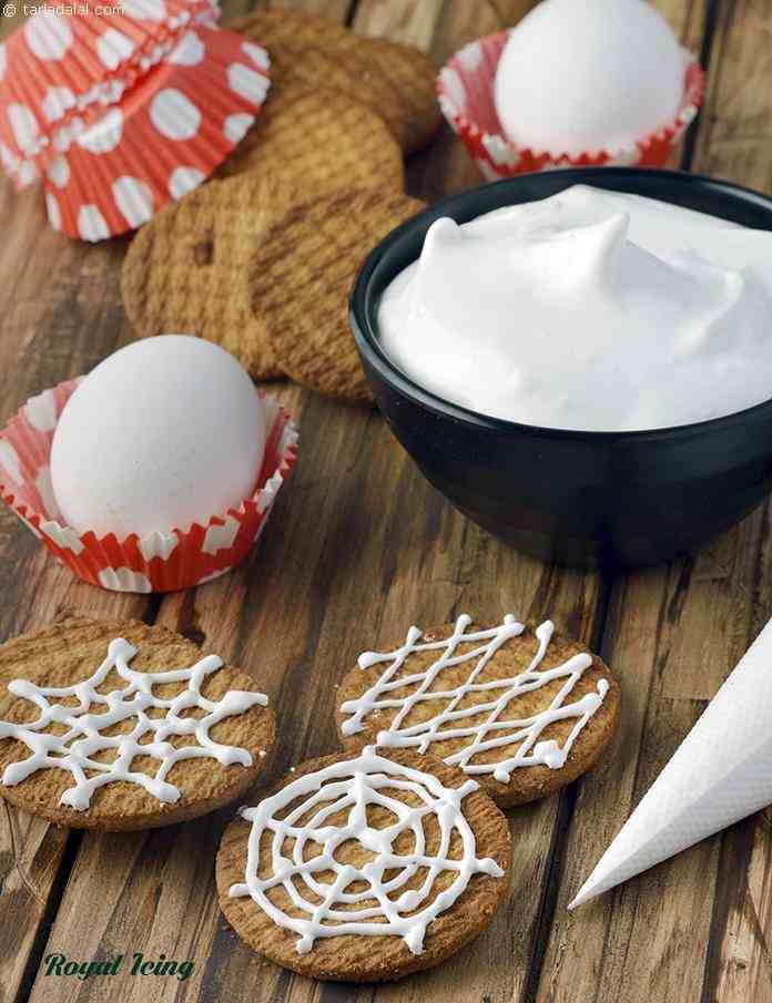 Royal Icing, Royal Icing with Egg Whites recipe, Indian Vegetarian Recipes