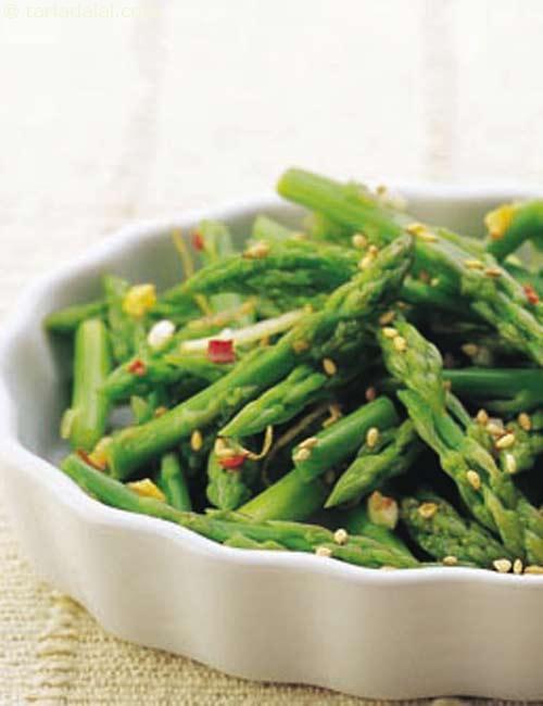 Sesame Asparagus Stir Fry recipe, Chinese Recipes