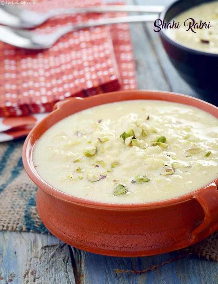 Shahi Rabri,  How To Make Shahi Rabri recipe, Indian Microwave Recipes