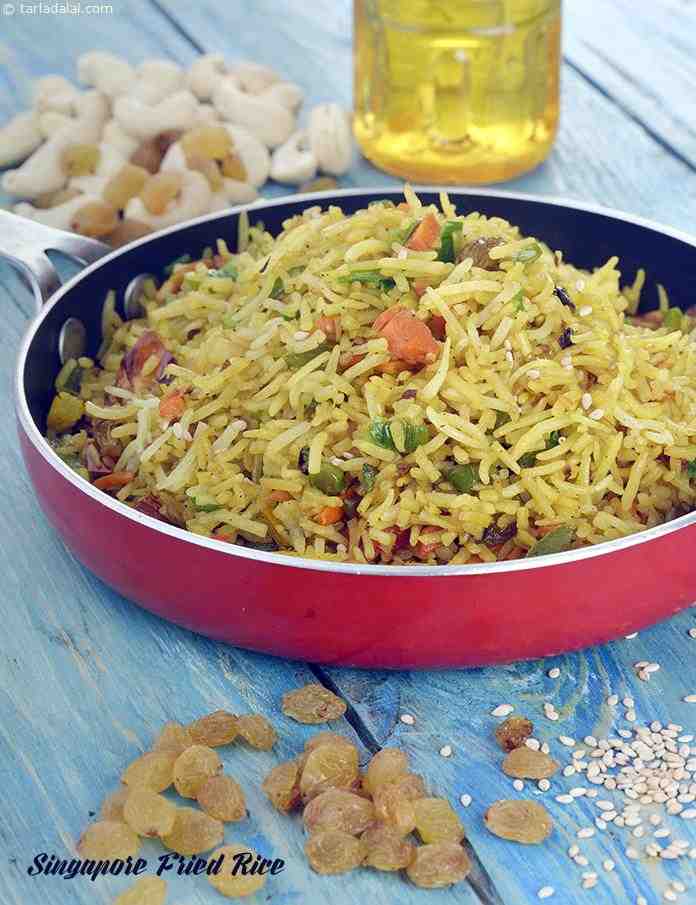 Singapore Fried Rice, Veg Singapore Fried Rice recipe