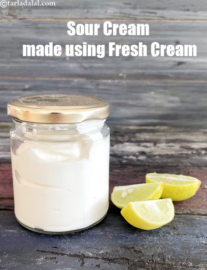 Indian style sour cream | sour cream made with fresh cream | sour cream for wraps, Mexican food | thick sour cream |