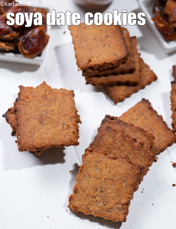 Soya Date Cookies recipe, Low Cholesterol Foods