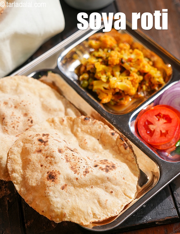 soya roti recipe |Â soyaÂ chapati | Indian soya flour roti |