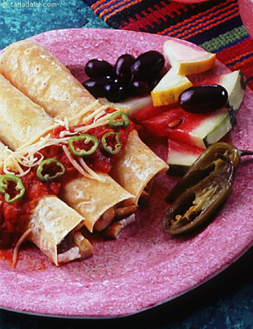 Spicy Mushroom Enchiladas recipe, Mexican Recipes