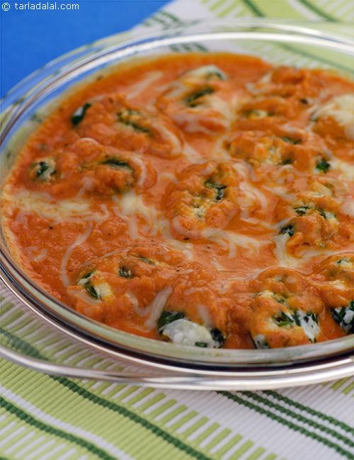 Spinach Gnocchi with Almond Butter Sauce recipe, Italian Recipes