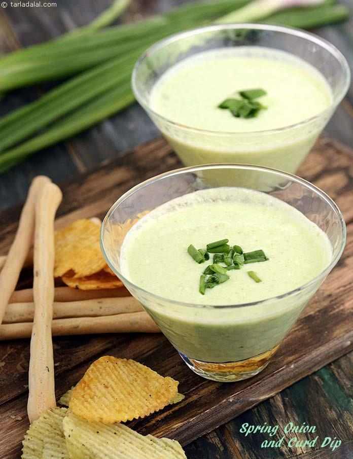 Spring Onion and Curd Dip recipe, Sizzler Recipes | Barbeque Recipes
