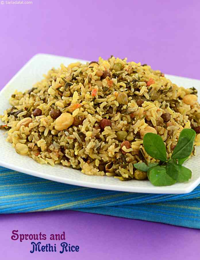 Sprouts and Methi Rice recipe