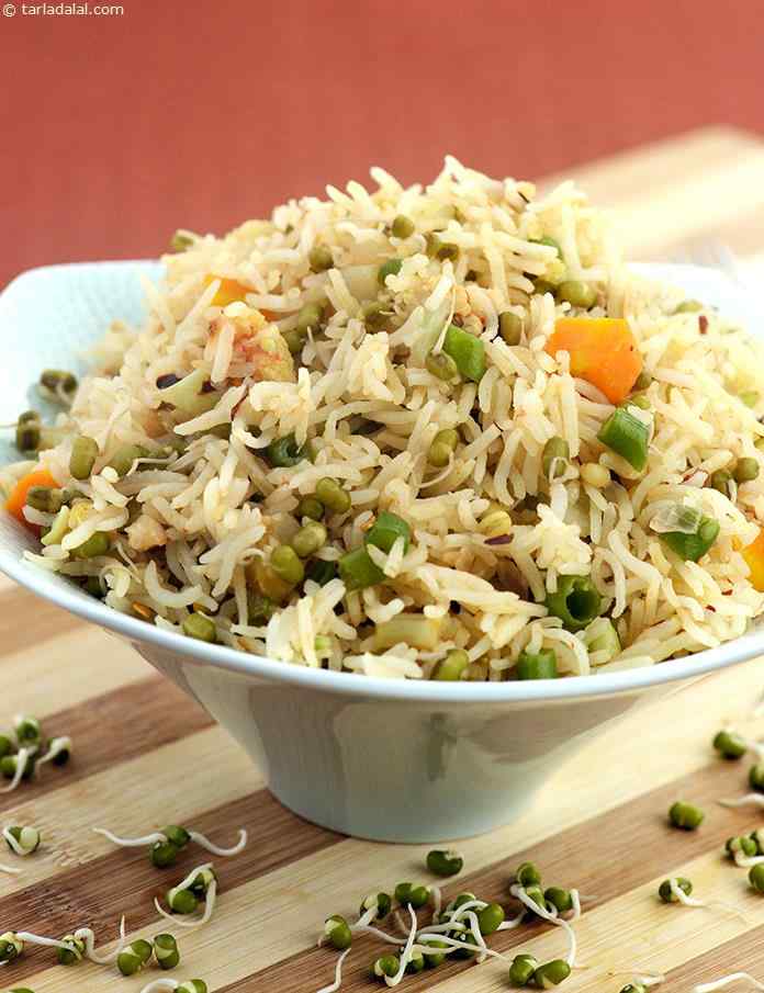 Sprouts Tava Rice recipe