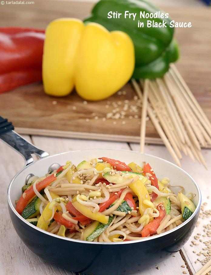 Stir Fry Noodles in Black Sauce