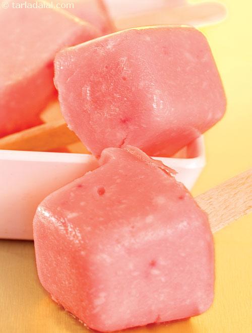 Strawberry Lollies, Healthy Diabetic Recipe