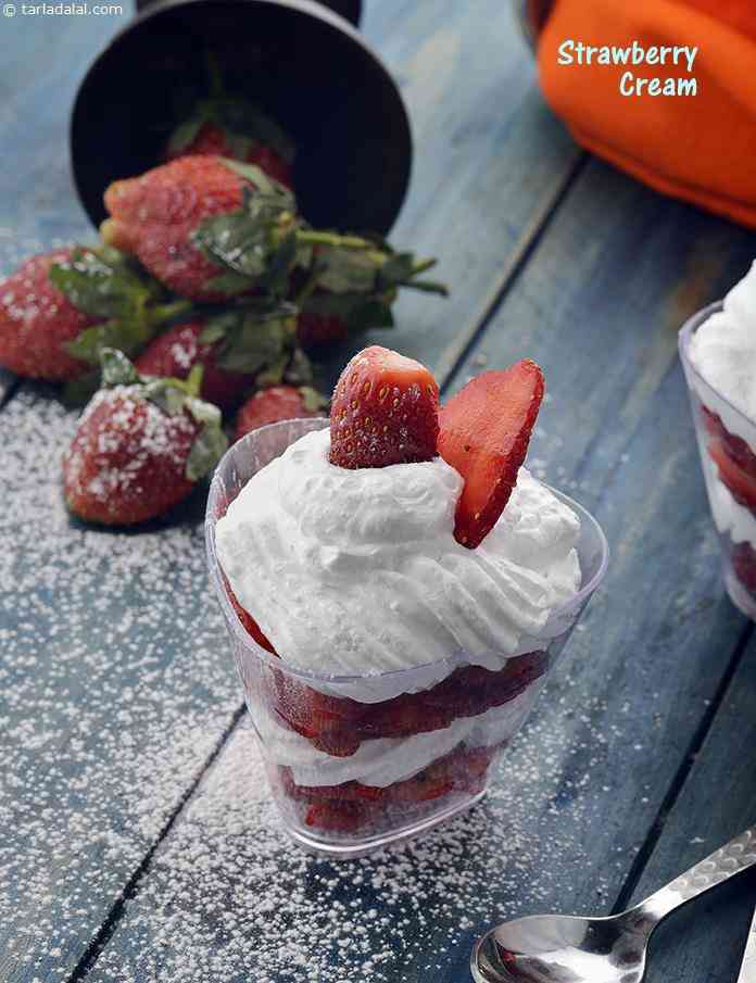 Strawberry Cream, Strawberry with Whipped Cream recipe