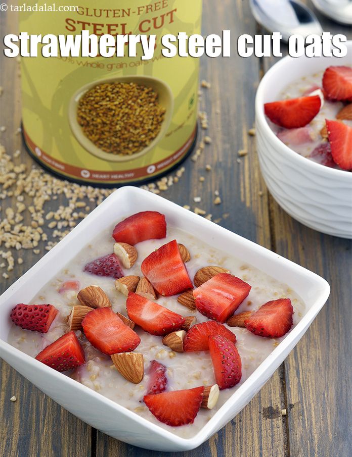 strawberry steel cut oats | strawberry steel cut oatmeal | healthy vegan strawberry steel cut oatmeal |