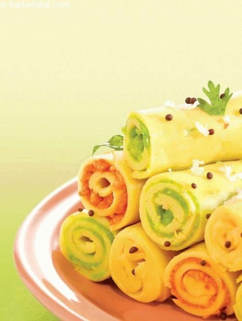 Stuffed Khandvi ( Non- Fried Snacks )