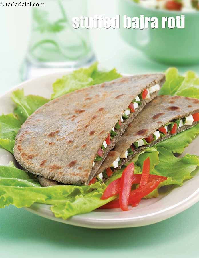 stuffed bajra roti recipe | bajra paneer methi paratha | healthy  black millet paratha |