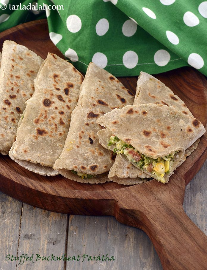 stuffed buckwheat paratha recipe | kuttu ka paratha | gluten free recipe