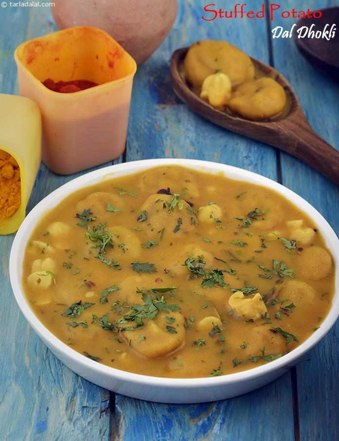 Stuffed Potato Dal Dhokli recipe
