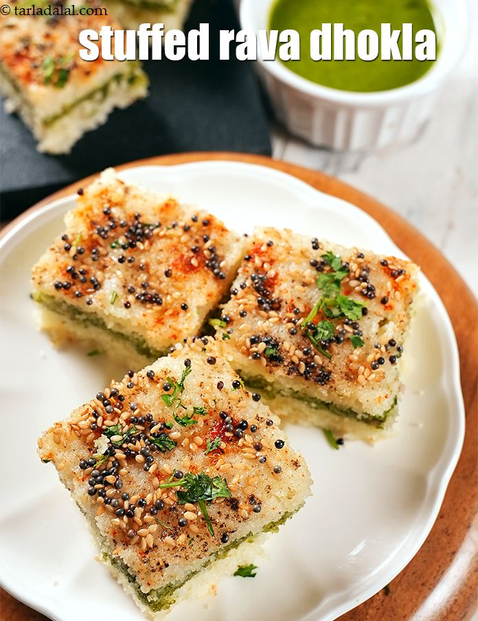 Stuffed Rava Dhokla