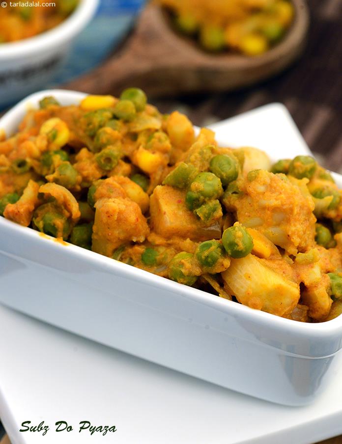 Subz Do Pyaza recipe, Punjabi Subzis Recipes
