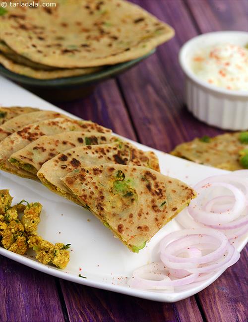 Subzi Tofu Parathas recipe