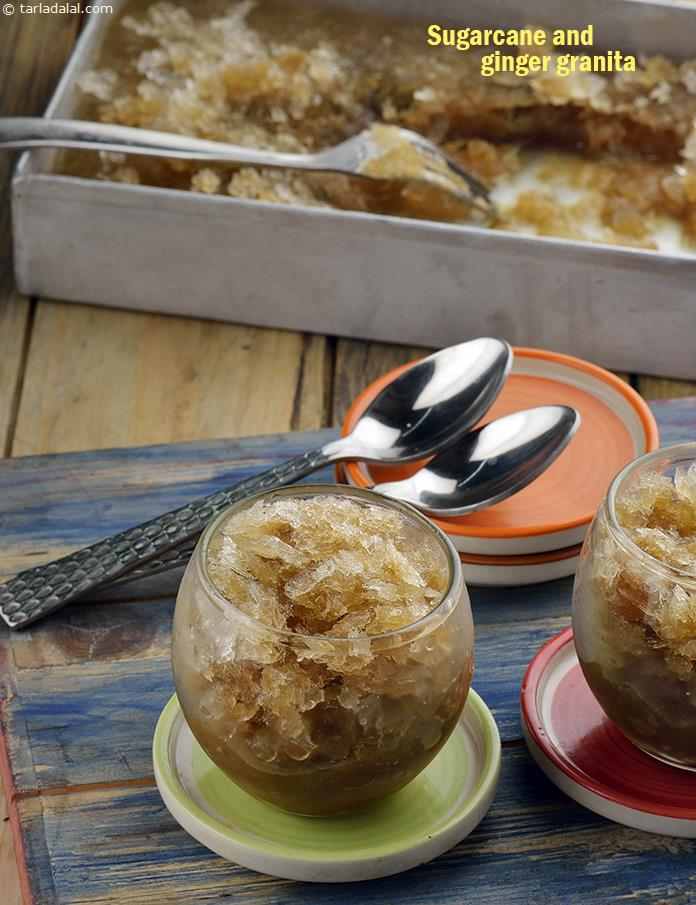 Sugarcane and Ginger Granita, Frozen Dessert recipe