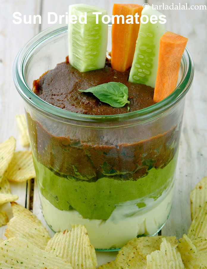 pesto cream cheese dip | sun dried pesto cream cheese dip | Indian style |