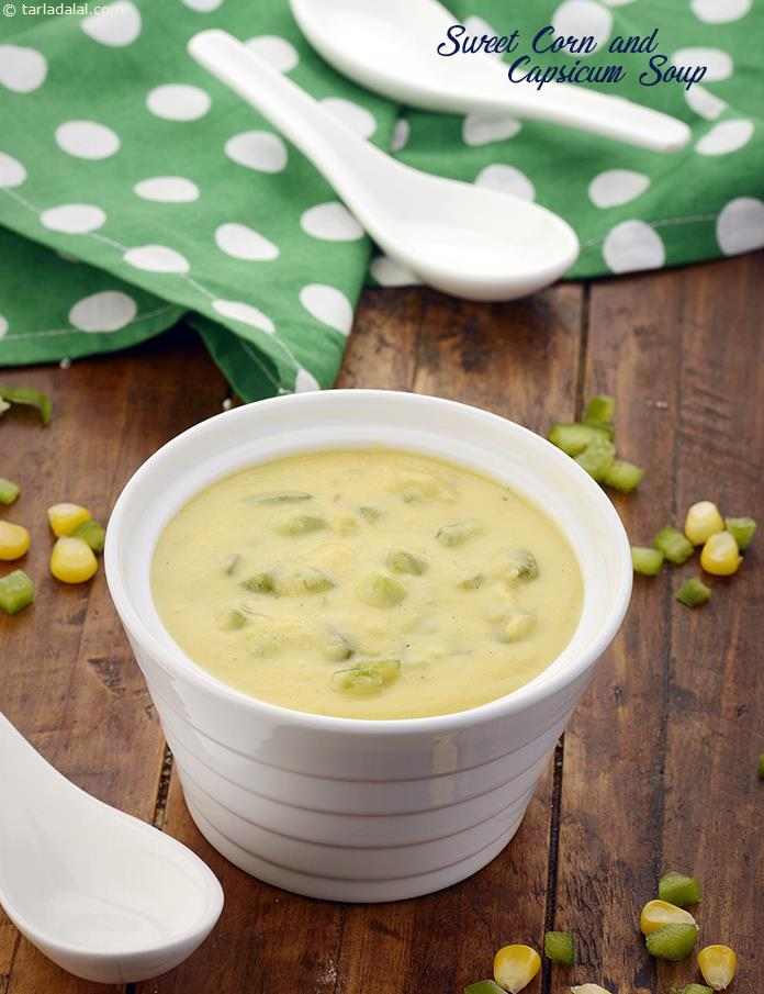 Sweet Corn and Capsicum Soup ( Mexican) recipe, Mexican Recipes
