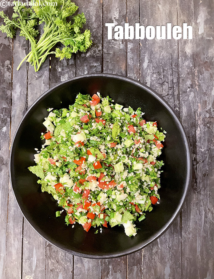 tabbouleh recipe | Lebanese tabbouleh | Indian style tabbouleh | healthy tabouli |
