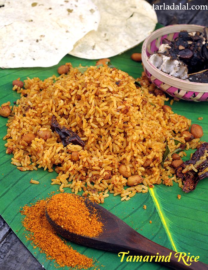 tamarind rice | South Indian style tamarind rice | pulihora rice | puliyogare rice | chitrannam rice |