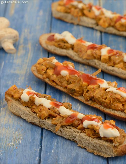 Tandoori Mushroom and Paneer Open Roll