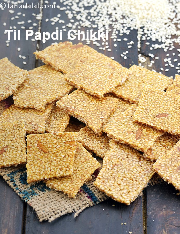 til papdi chikki | Makar Sankranti recipe | til chikki with sugar |
