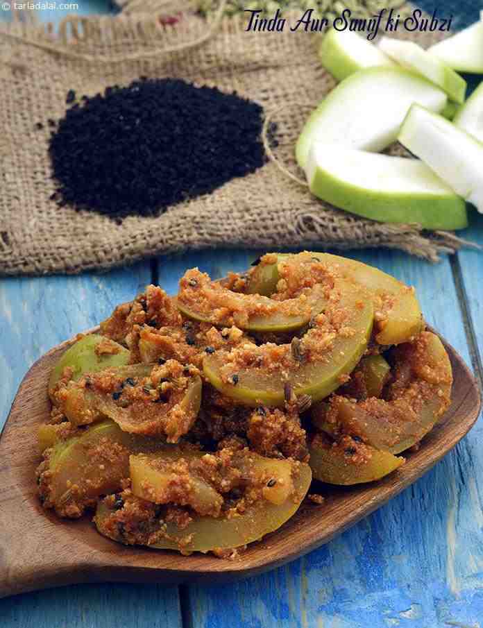Tinda Aur Saunf ki Subzi, Round Gourd and Fennel Vegetable