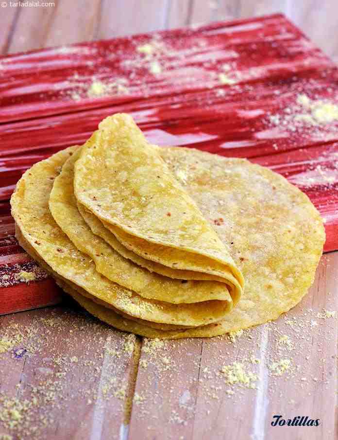 टोर्टीला रेसिपी, Tortillas For Wraps and Rolls Recipe In Hindi