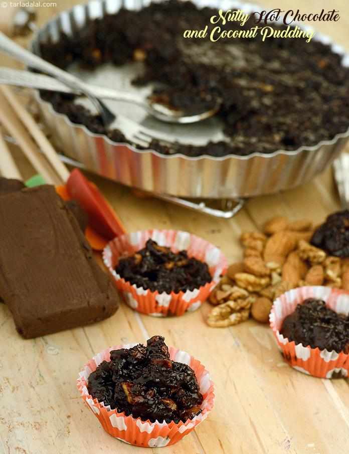 Nutty Hot Chocolate and Coconut Pudding recipe, Chocolate Recipes