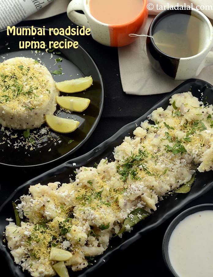 Mumbai roadside upma recipe | quick Indian street food upma |