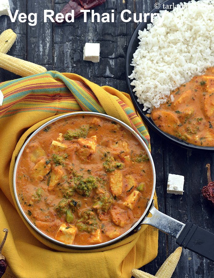 veg red thai curry |  red thai curry with vegetables
