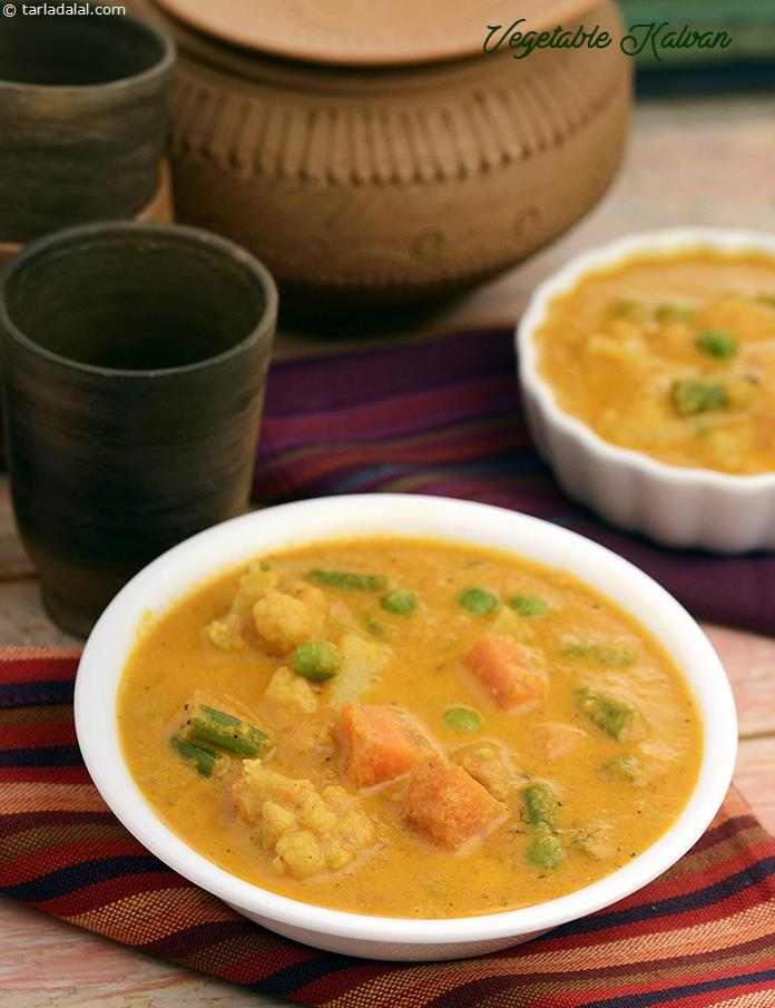 Vegetable Kalvan recipe, Indian Subzi Recipes