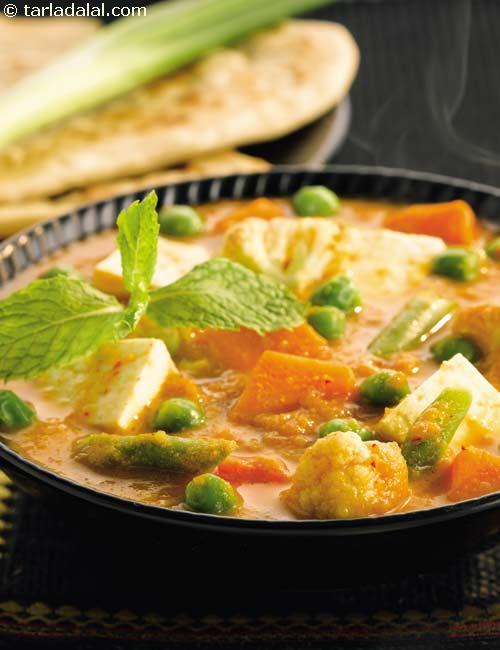 Vegetable Korma, Microwave Recipe, Microwave Subzis Recipes