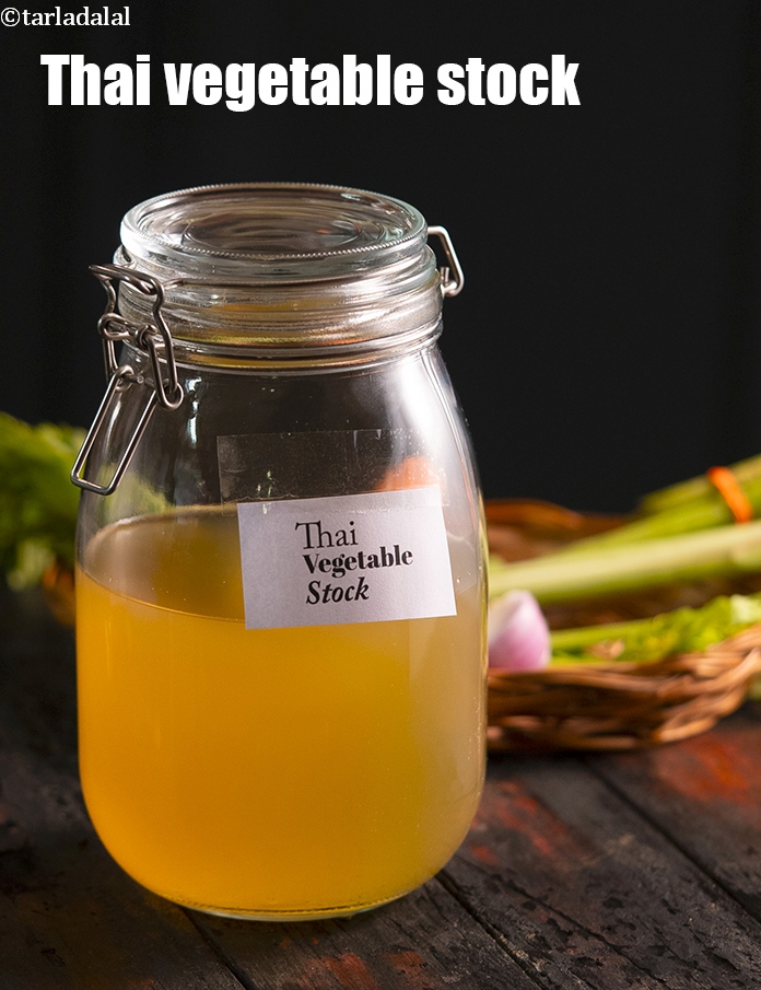 Thai vegetable stock recipe | vegetable stock for Thai soups |