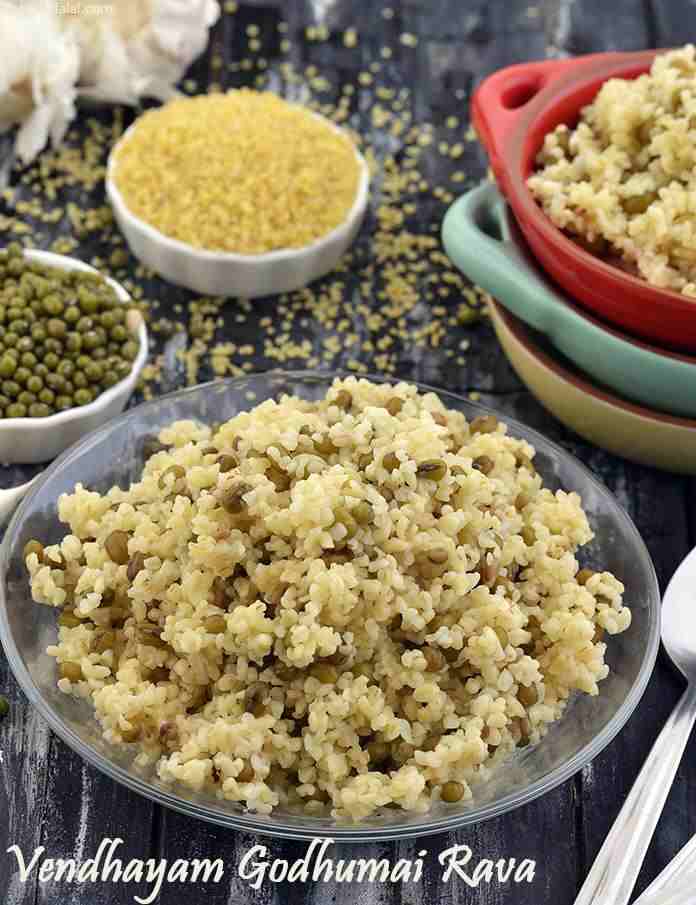 Vendhayam Godhumai Rava, Broken Wheat and Methi Meal