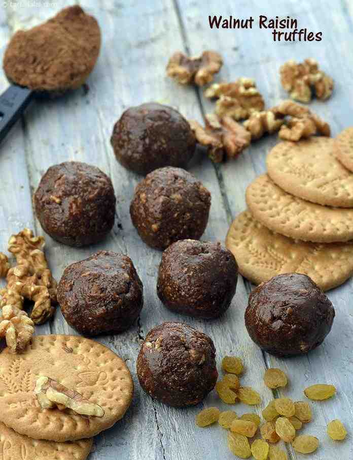 Walnut Raisin Truffles