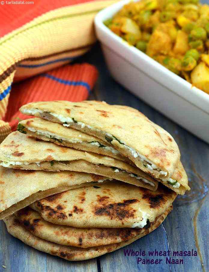 Whole Wheat Masala Paneer Naan