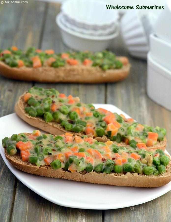 Wholesome Submarines recipe, Indian Healthy Snack Recipes