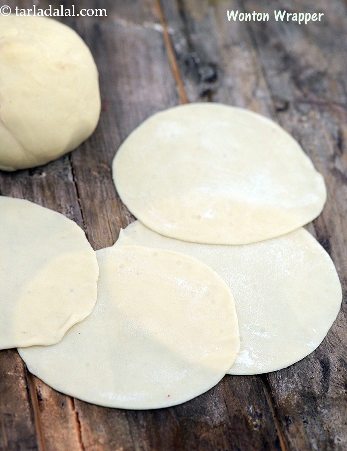 wonton wrappers recipe | Chinese wonton wrappers | easy wonton and dumpling wrappers | eggless homemade wonton wrappers |
