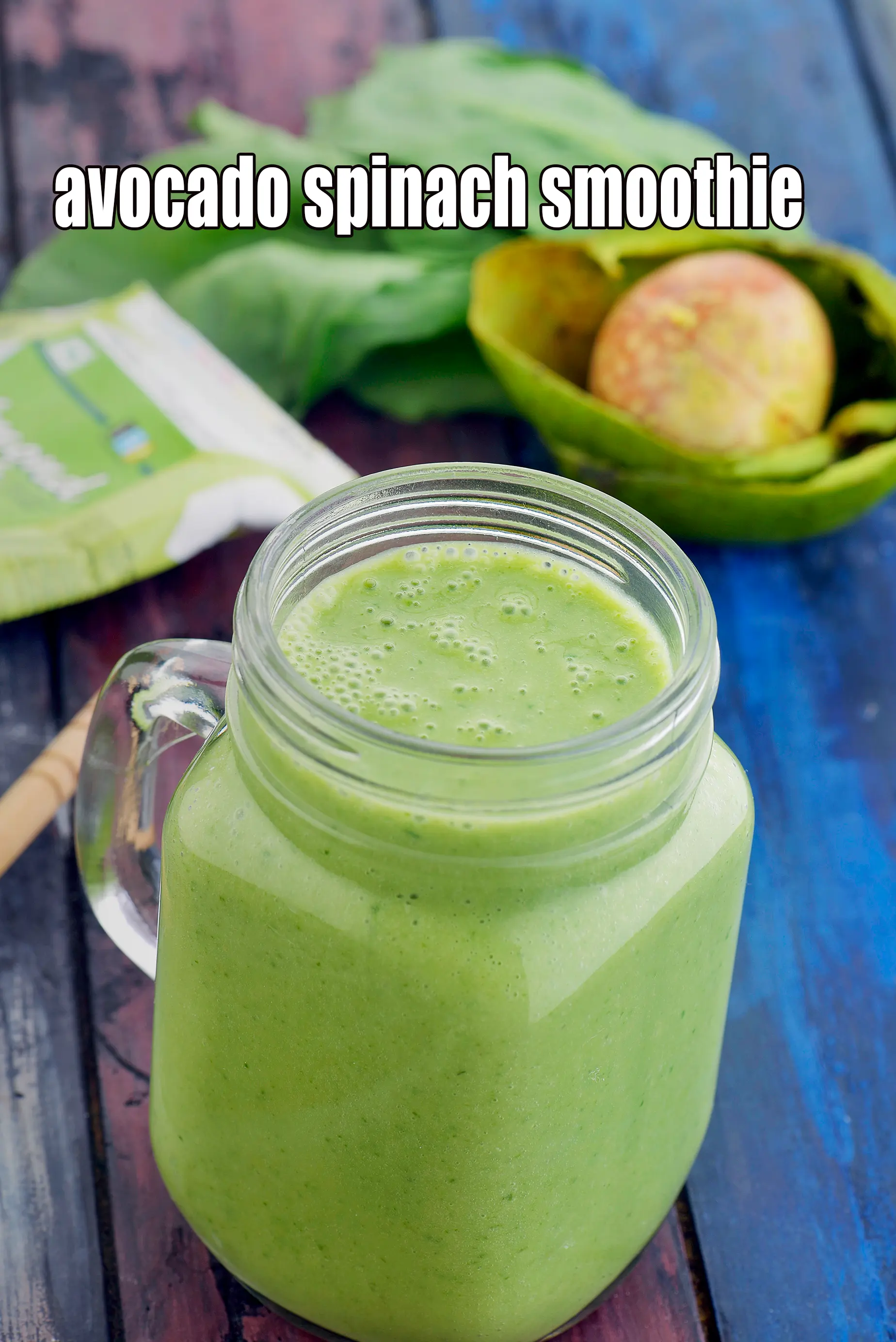 avocado spinach smoothie recipe | spinach avocado smoothie with milk | healthy Indian Vitamin A rich?avocado spinach vegan smoothie |