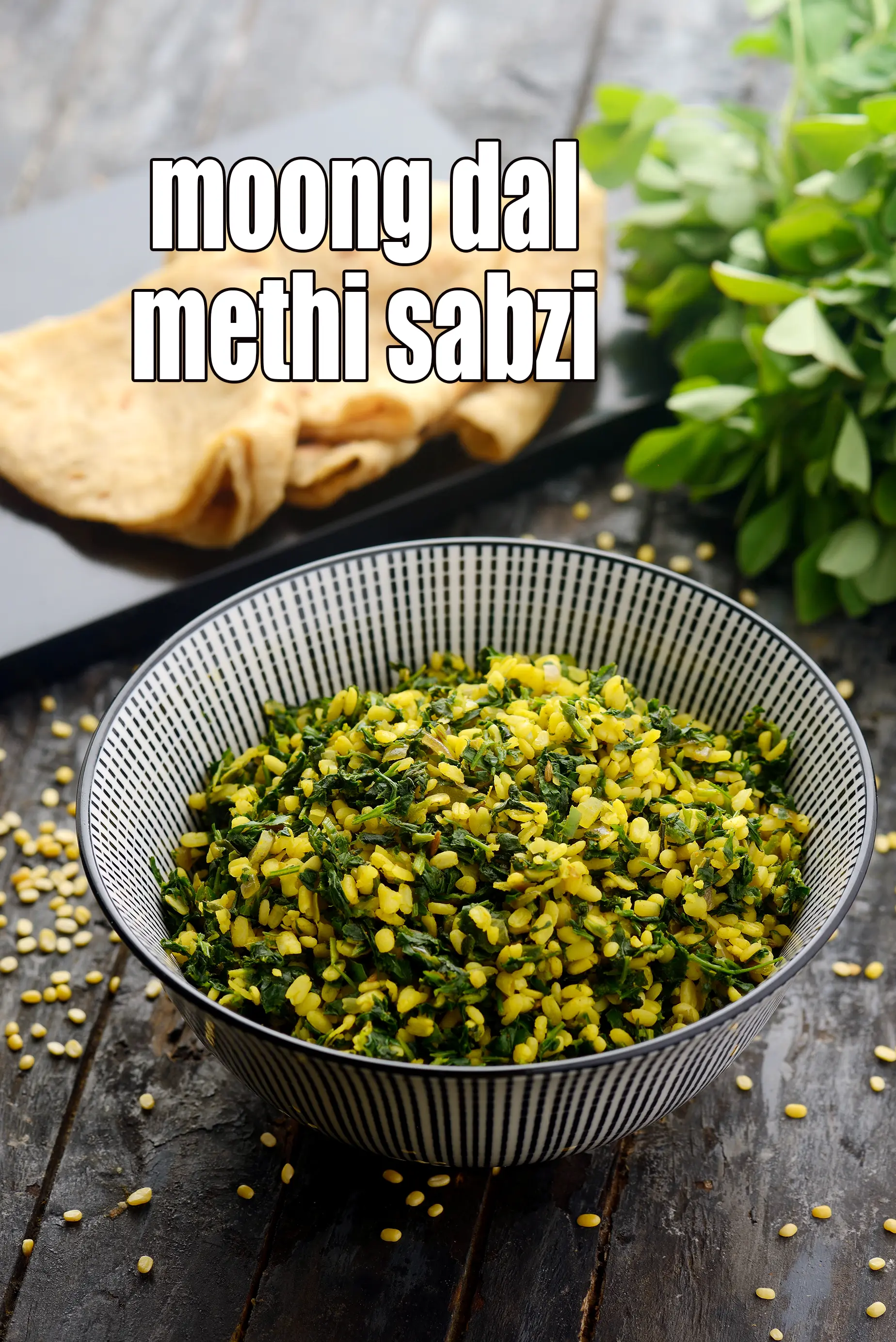 moong dal methi sabzi recipe | healthy methi leaves with moong dal for diabetics, heart patients, pcos, pregnancy |