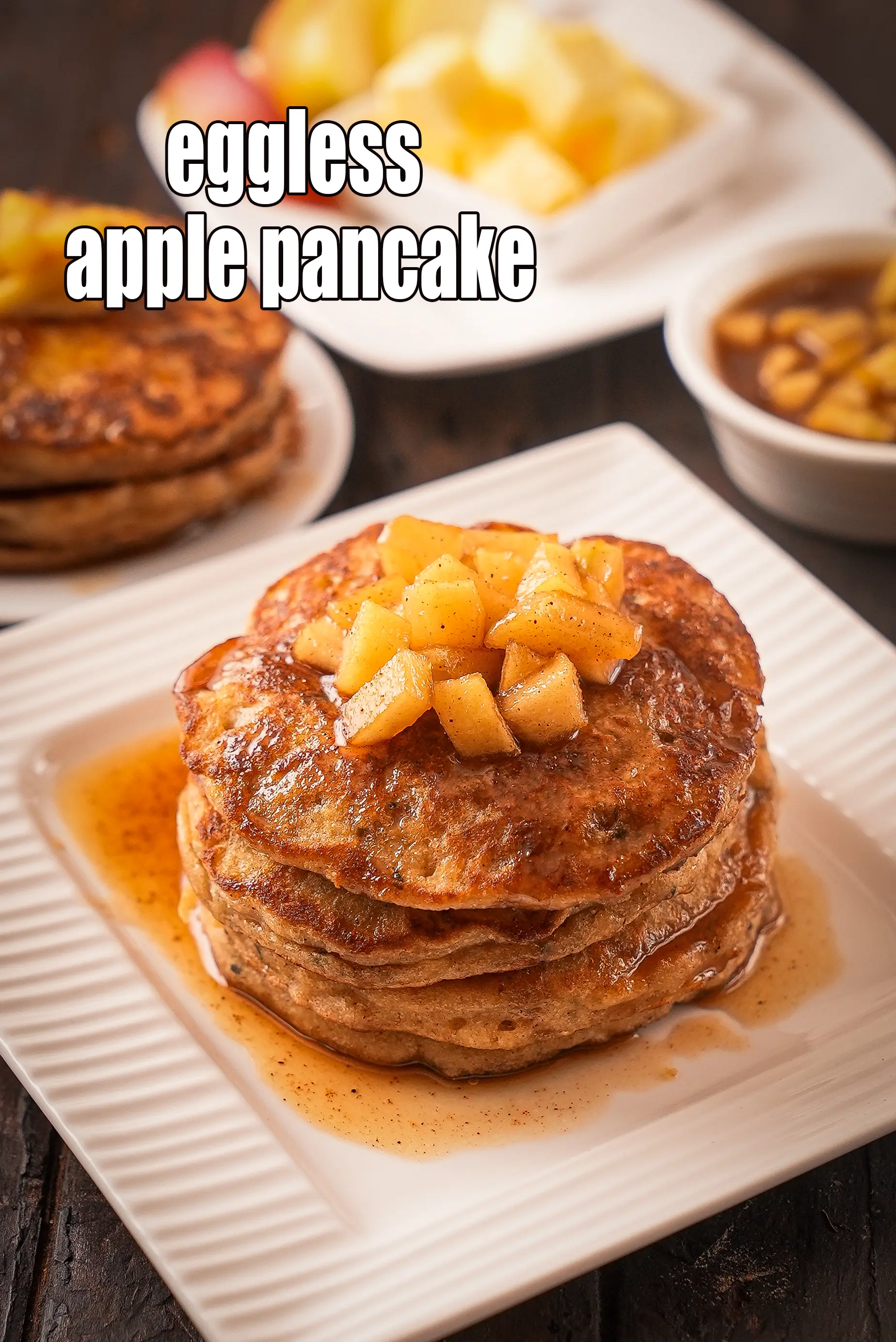 eggless apple pancake recipe | Indian style apple cinnamon pancakes | cinnamon apple pancake |