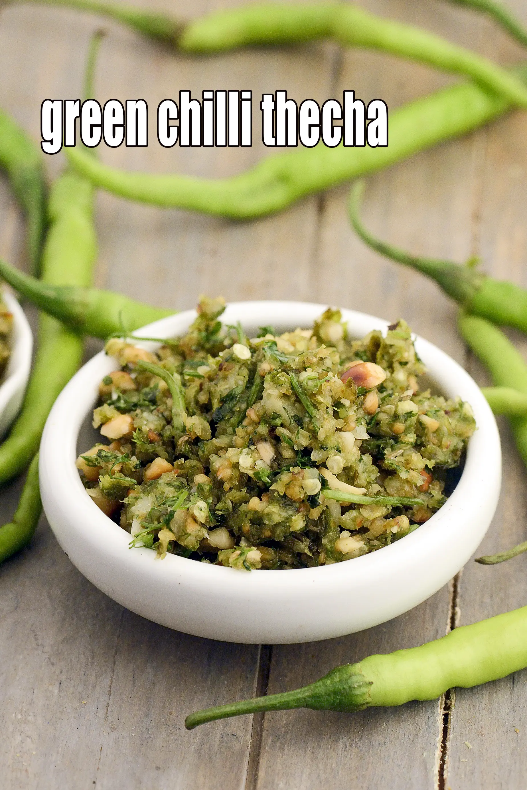 green chilli thecha recipe | Maharashtrian hirvi mirchi thecha | spicy Maharashtrian chutney |