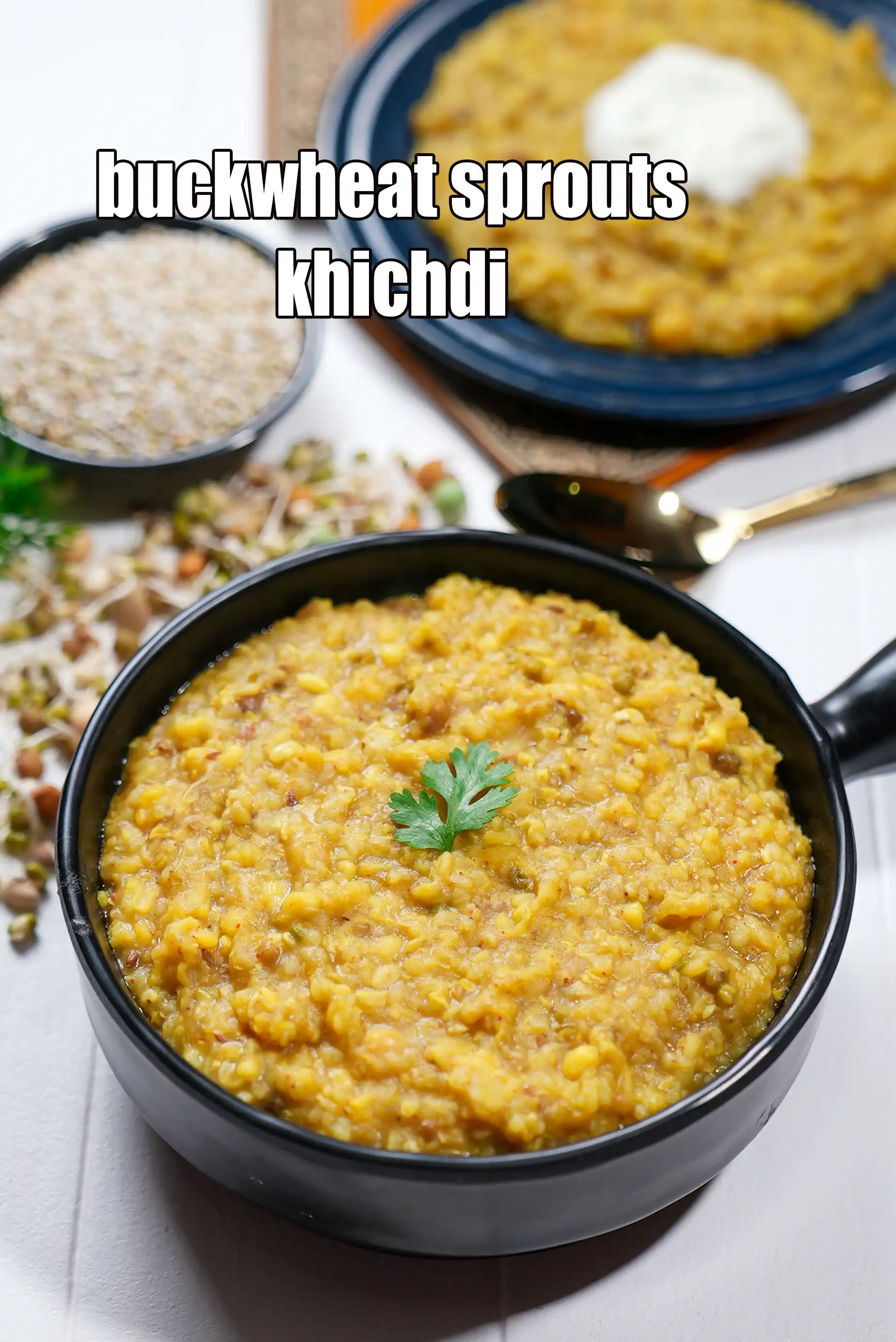 buckwheat sprouts khichdi recipe | kutto moong dal sprouts khichdi | healthy kutto no daro sprouts and dal?khichdi |