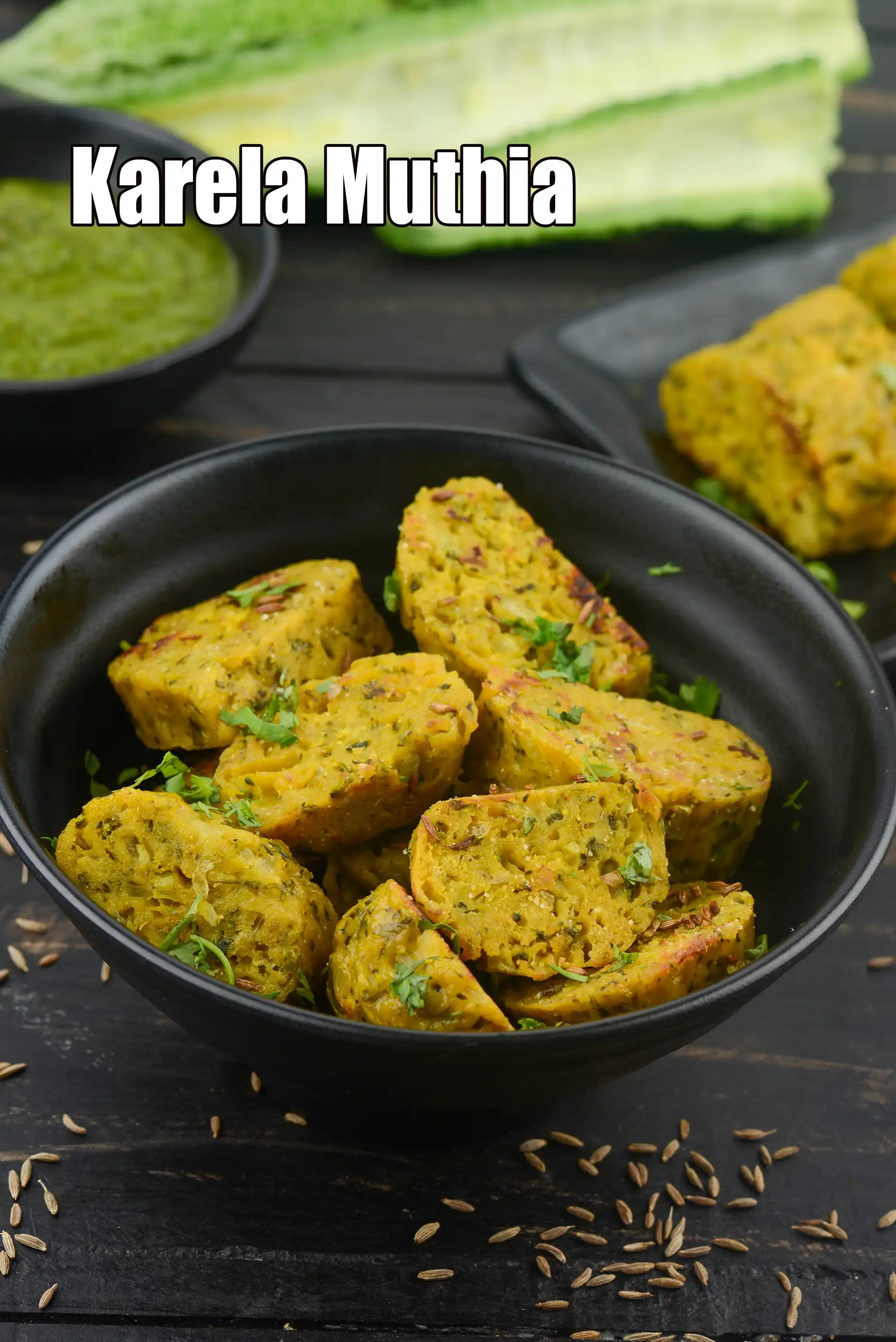 karela muthia recipe | Indian bitter gourd steamed dumpling | healthy diabetic snack recipe |